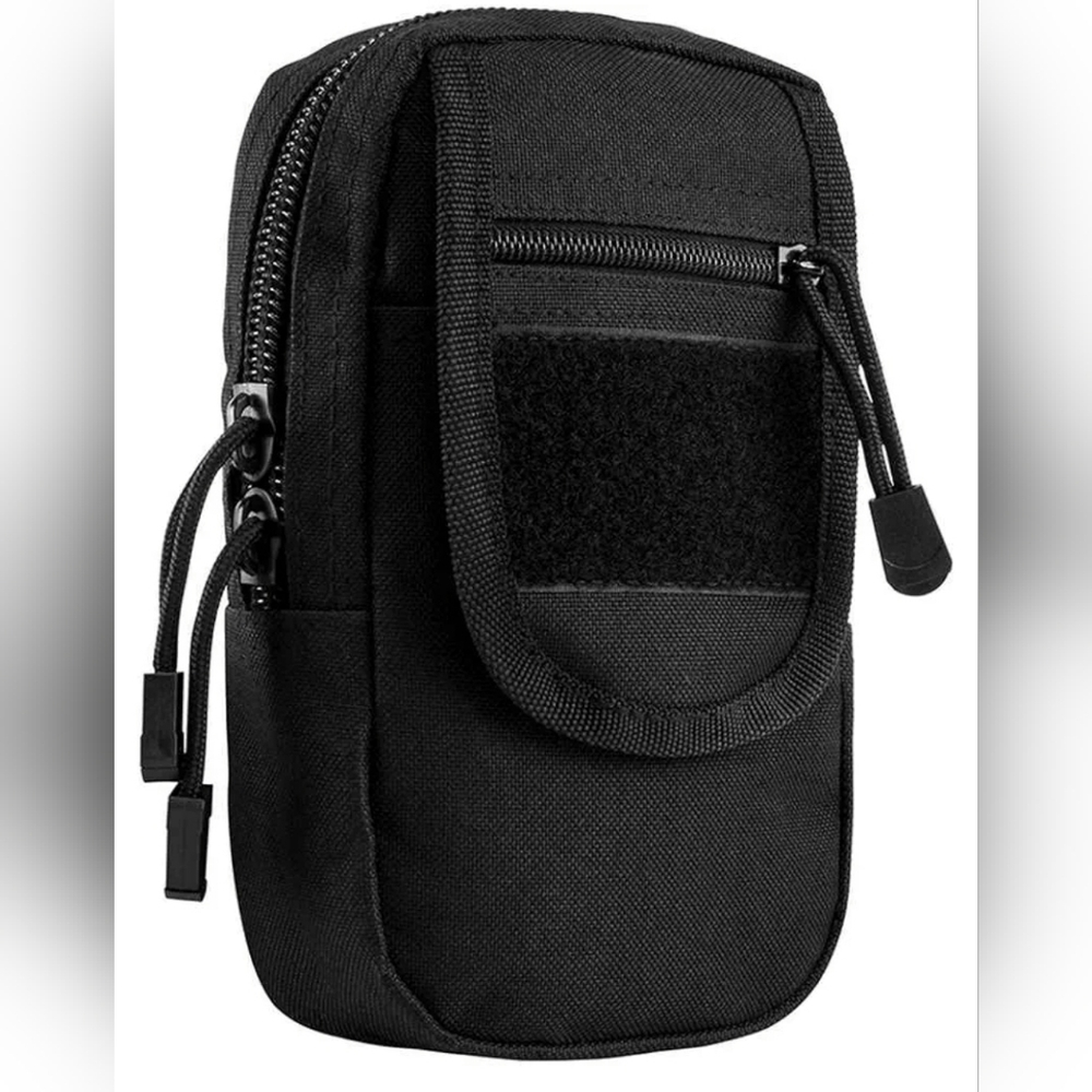 VISM Large Utility Pouch, Smart Phone Bag Camera Bag Black ‎7.99"x5.98"x0.98"
